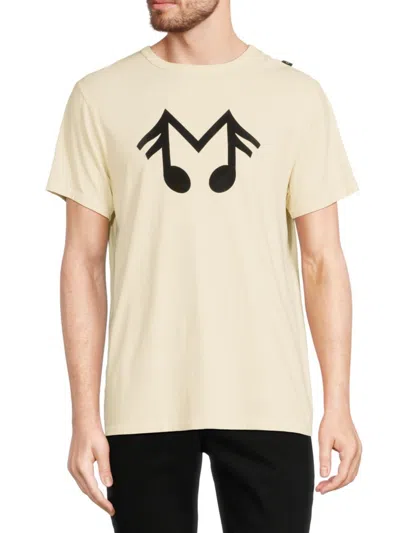 Midnight Studios Men's Logo Musical Note Graphic Tee In Sand