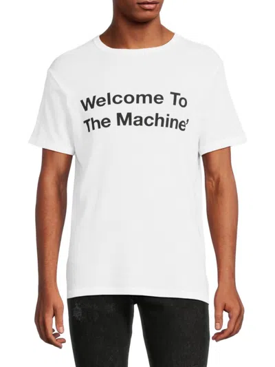 Midnight Studios Men's Welcome To The Machine T Shirt In White