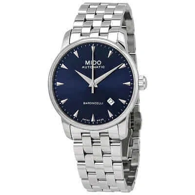 Pre-owned Mido Automatic Blue Dial Stainless Steel Men's M86004151
