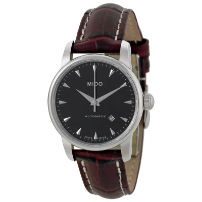 Mido Baroncelli Automatic Black Dial Brown Leather Ladies Watch M76004188