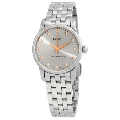 Mido Baroncelli Automatic Diamond Ladies Watch M76004671 In Metallic