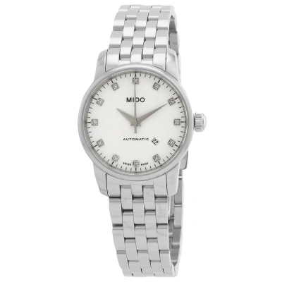Mido Baroncelli Automatic Diamond White Dial Ladies Watch M76004661 In Metallic