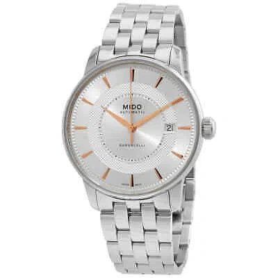 Pre-owned Mido Baroncelli Automatic Silver Dial Men's Watch M0374071103101