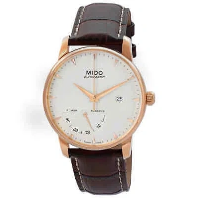 Pre-owned Mido Baroncelli Automatic Silver Dial Men's Watch M86053118