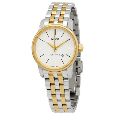 Mido Baroncelli Automatic Silver Dial Two-tone Ladies Watch M76009761 In Two Tone  / Gold Tone / Rose / Rose Gold Tone / Silver