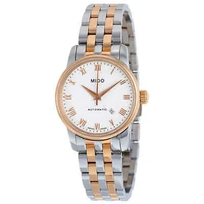 Pre-owned Mido Baroncelli Automatic White Dial Two-tone Ladies Watch M76009n61