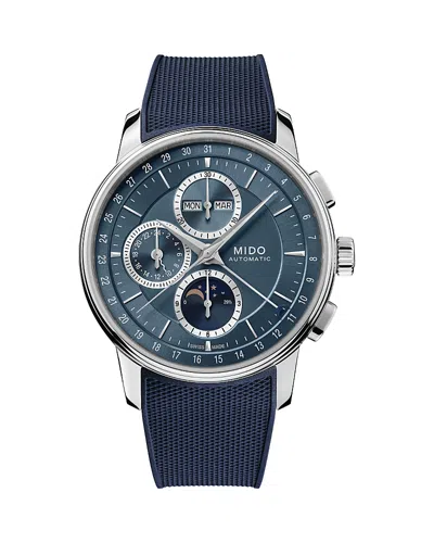 Mido Baroncelli Chronograph Moonphase Watch, 42mm In Black