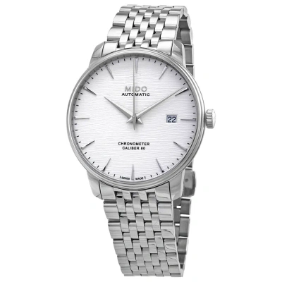 Mido Baroncelli Chronometer Silicon Automatic Silver Dial Men's Watch M027.408.11.031.00 In White