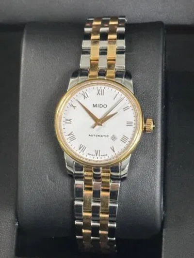 Pre-owned Mido Baroncelli Date 2-tone M7600.9.n6.1 Ladies Watch Auto 29mm Box Paper