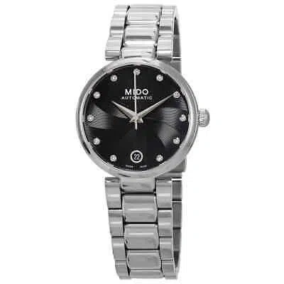 Pre-owned Mido Baroncelli Donna Automatic Diamond Black Dial Ladies Watch