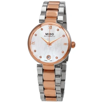Mido Baroncelli Donna Automatic Diamond Ladies Watch M022.207.22.116.10 In Gold