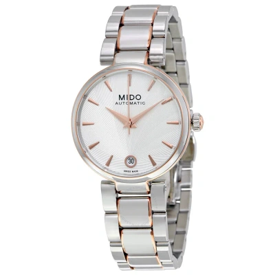 Mido Baroncelli Ii Automatic Silver Dial Ladies Watch M022.207.22.031.11 In Gold / Gold Tone / Rose / Rose Gold / Rose Gold Tone / Silver