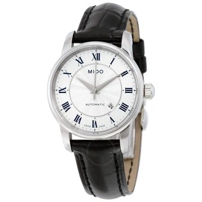 Mido Baroncelli Ii Automatic Silver Dial Ladies Watch M7600.4.21.4 In Black