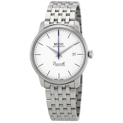 Mido Baroncelli Iii Automatic White Dial Men's Watch M0274071101000 In Metallic
