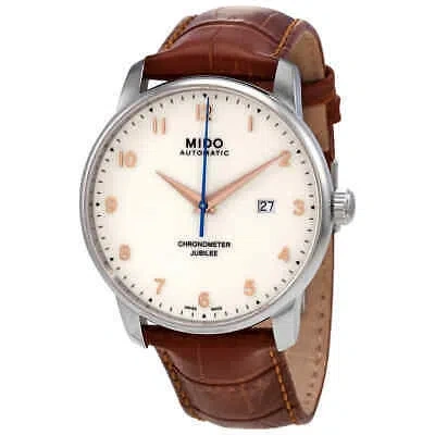 Pre-owned Mido Baroncelli Jubilee Automatic Chronometer Ivory Dial Men's Watch