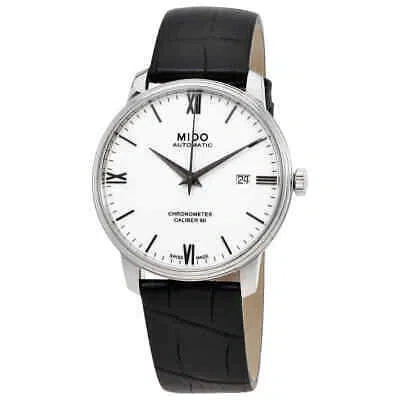 Pre-owned Mido Baroncelli Si Automatic White Dial Men's Watch M027.408.16.018.00