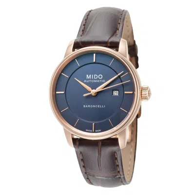 Mido Baroncelli Women's 30mm Automatic Watch In Brown