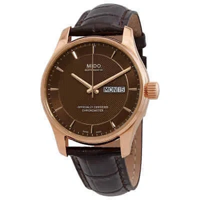 Pre-owned Mido Belluna Automatic Brown Dial Men's Watch M0014313629112