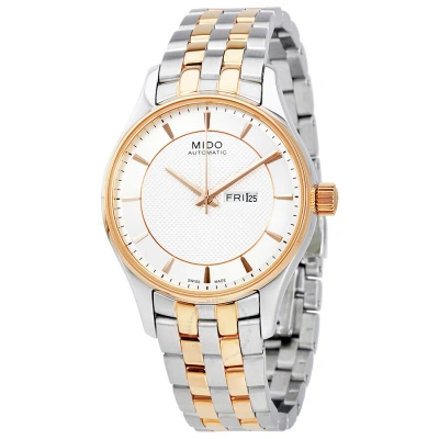 Mido Belluna Automatic Silver Dial Ladies Watch M0012302203191 In Two Tone  / Gold / Gold Tone / Rose / Rose Gold / Rose Gold Tone / Silver