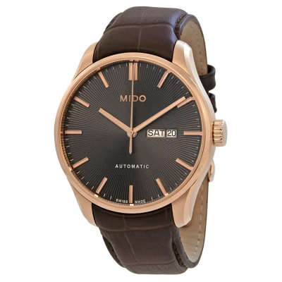 Mido Belluna Ii Automatic Anthracite Dial Men's Watch M024.630.36.061.00 In Anthracite / Brown / Gold / Gold Tone / Rose / Rose Gold / Rose Gold Tone