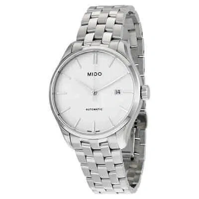 Pre-owned Mido Belluna Ii Automatic Silver Dial Men's Watch M0244071103100