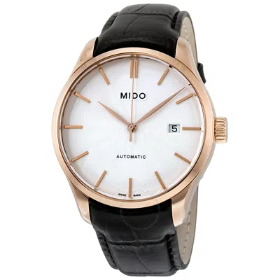 Mido Belluna Ii Automatic Silver Dial Men's Watch M0244073603100 In Pink/silver Tone/rose Gold Tone/gold Tone/black