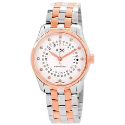 Pre-owned Mido Belluna Ii Automatic Silver Dial Two-tone Ladies Watch M0242072203600
