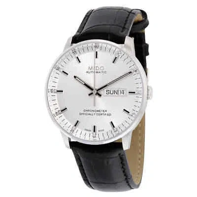 Pre-owned Mido Comander Ii Automatic Chronometer Silver Dial Men's Watch