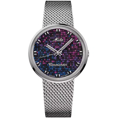 Mido Commander 1959 Automatic Multi-color "pixel" Dial Stainless Steel Men's Watch M8429.4.n7.11
