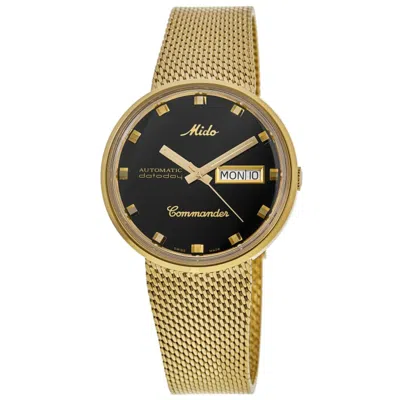 Mido Men's Swiss Automatic Commander Classic Gold-tone Pvd Stainless Steel Mesh Bracelet Watch 37mm In No Color
