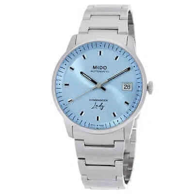 Pre-owned Mido Commander Automatic Blue Dial Ladies Watch M0212071104100