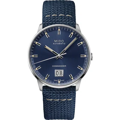 Mido Commander Automatic Fabric Strap Watch, 40mm