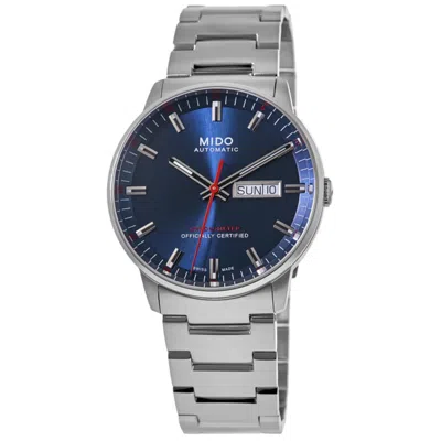 Mido Commander Blue Dial Steel Men's Watch M021.431.11.041.00 In Metallic
