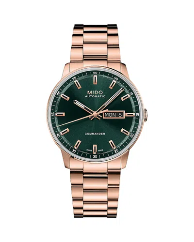 Mido Commander Datoday Watch, 40mm In Gold