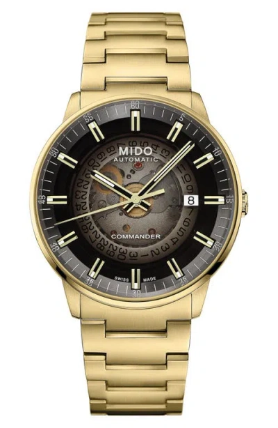 Mido Commander Gradient Automatic Goldtone Bracelet Watch, 40mm In Neutral