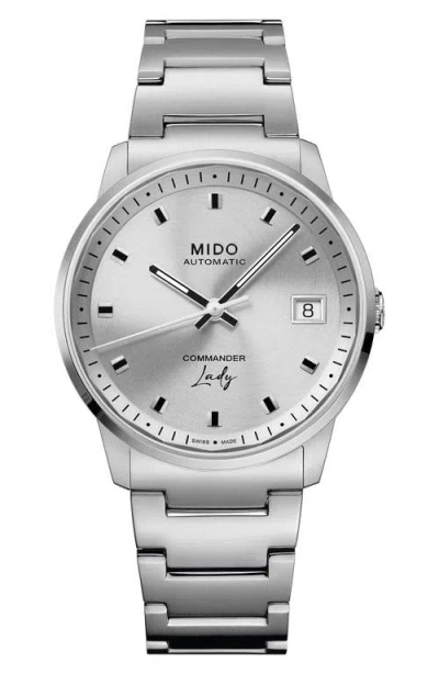 Mido Commander Lady Automatic Bracelet Watch, 35mm In Purple