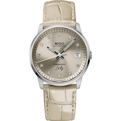 Mido Commander Lady Diamond Automatic Bracelet Watch, 35mm In Purple