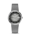 Mido Commander Shade Mesh Strap Watch In Gray/silver