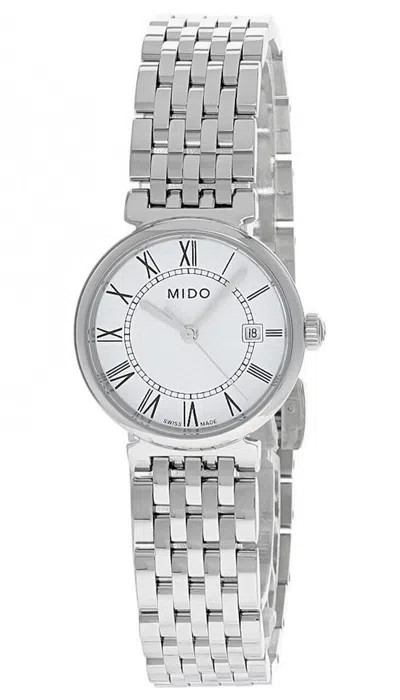 Pre-owned Mido Dorada 25mm Quartz Ss White Dial Women's Watch M033.210.11.013.00