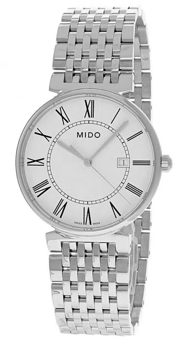 Pre-owned Mido Dorada 38mm Quartz Ss White Dial Men's Watch M033.410.11.013.00