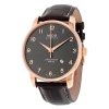 MIDO MIDO JUBILEE AUTOMATIC BLACK DIAL BROWN LEATHER MEN'S WATCH M86903138