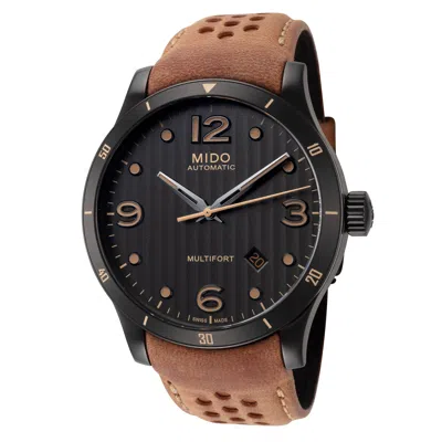 Mido Men's Multifort 42mm Automatic Watch M0254073606110 In Brown
