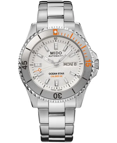 Mido Men's Ocean Star 200 Swiss Automatic Stainless Steel Watch, 41mm In Silver
