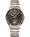 Mido Men's Swiss Automatic Commander Big Date Two Tone Stainless Steel Bracelet Watch 42mm In Grey