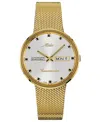 Mido Commander Automatic Mesh Strap Watch, 37mm In Gold