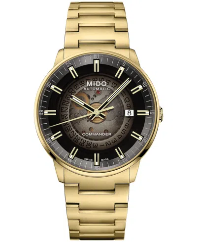 Mido Men's Swiss Automatic Commander Gradient Stainless Steel Gold Watch, 40mm