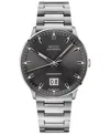 Mido Men's Swiss Automatic Commander Ii Bigdate Stainless Steel Bracelet Watch 42mm In Stainless Steel