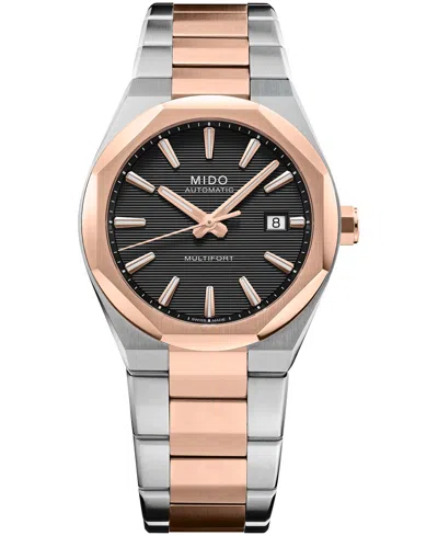 Mido Men's Swiss Automatic Multifort 8 One Crown Two-tone Stainless Steel Bracelet Watch, 40mm