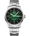 Mido Men's Swiss Automatic Multifort Chronometer Stainless Steel Bracelet Watch 42mm In Green