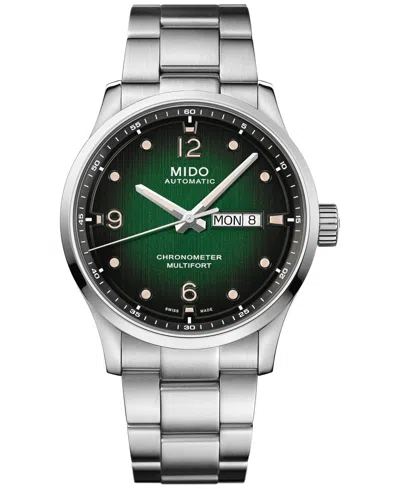 MIDO MEN'S SWISS AUTOMATIC MULTIFORT CHRONOMETER STAINLESS STEEL BRACELET WATCH 42MM